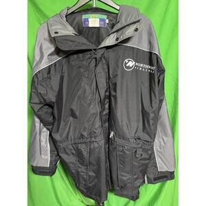 Vintage UTY NWA Northwest Airlines Rain Jacket Size L